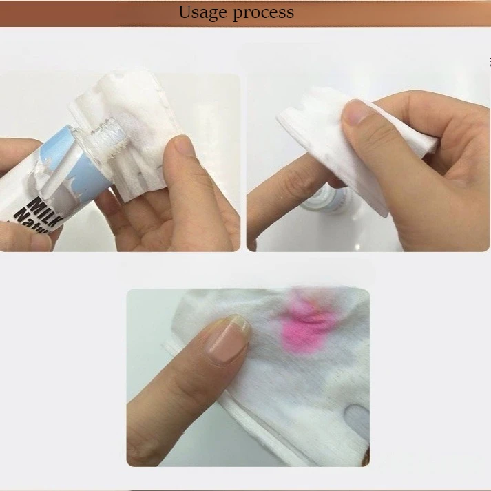 น้ำยาล้างเล็บ กลิ่นนม น้ำยาล้างเล็บไม่ทำร้ายเล็บ ล้างเล็บมือแบบมีน้ำมันออกง่าย