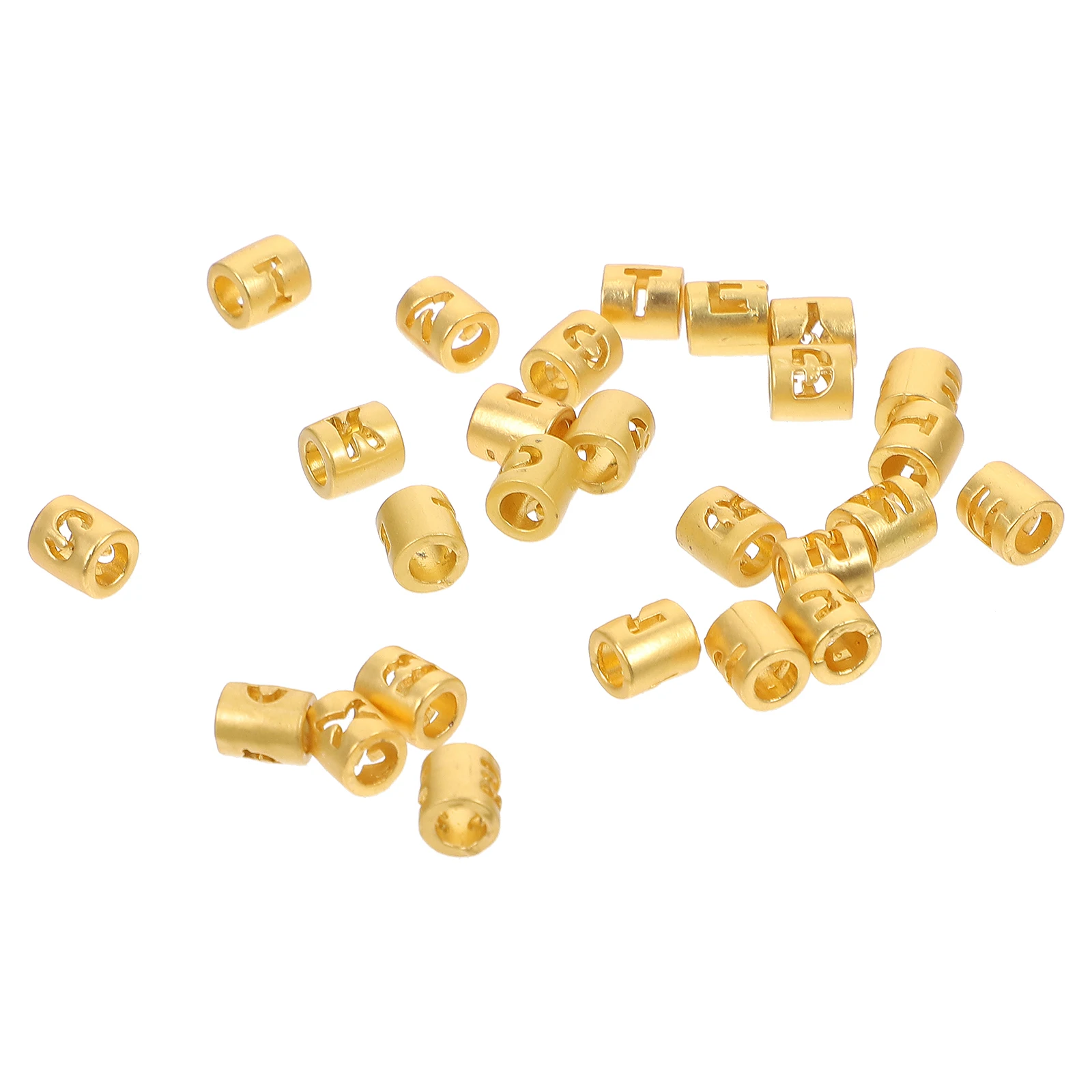 

26 pcs Bead Jewelry Making Loose Decorative Bead Beads H made Spacer DIY Beads Alloy Material Smooth Hole Easy Use
