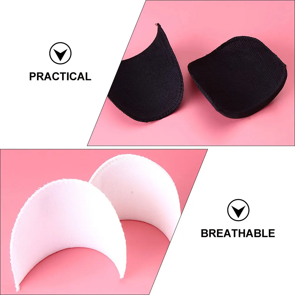 

20 Pairs Supple Shoulder Pad Pads 9x16x1 2 Black White Sponge Breathable Invisible For Women Jackets Dresses Hats