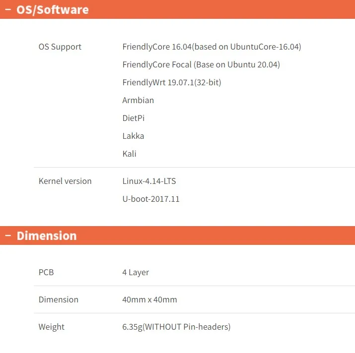 NanoPi Neo Core LTS 512M DDR RAM/8G eMMC Allwinner H3 Quad Cortex-A7 Up 1.2GHz,OpenWRT,Ubuntu Linux Armbian DietPi Kali