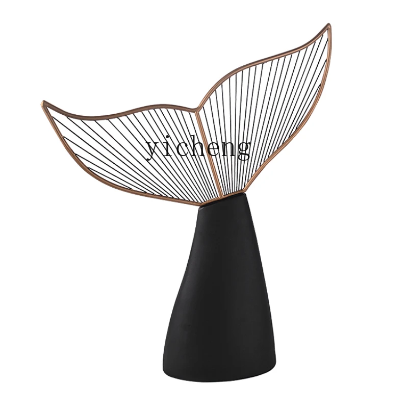 Tqh Living Room Decoration Creative Decoration Fish Tail Model Room Entrance Light Luxury