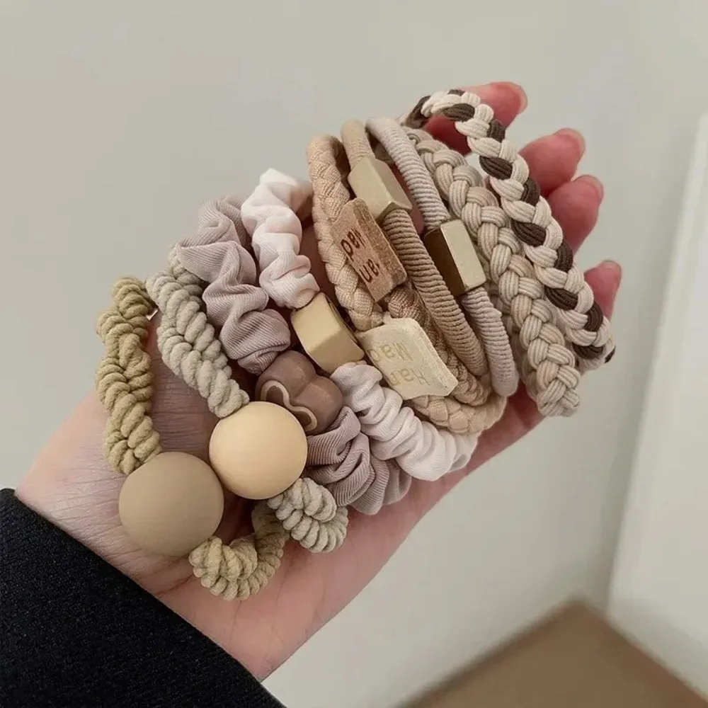 

Набор из 10 резинок для волос — прочные эластичные держатели для хвоста для женщин, офиса и повседневного использования