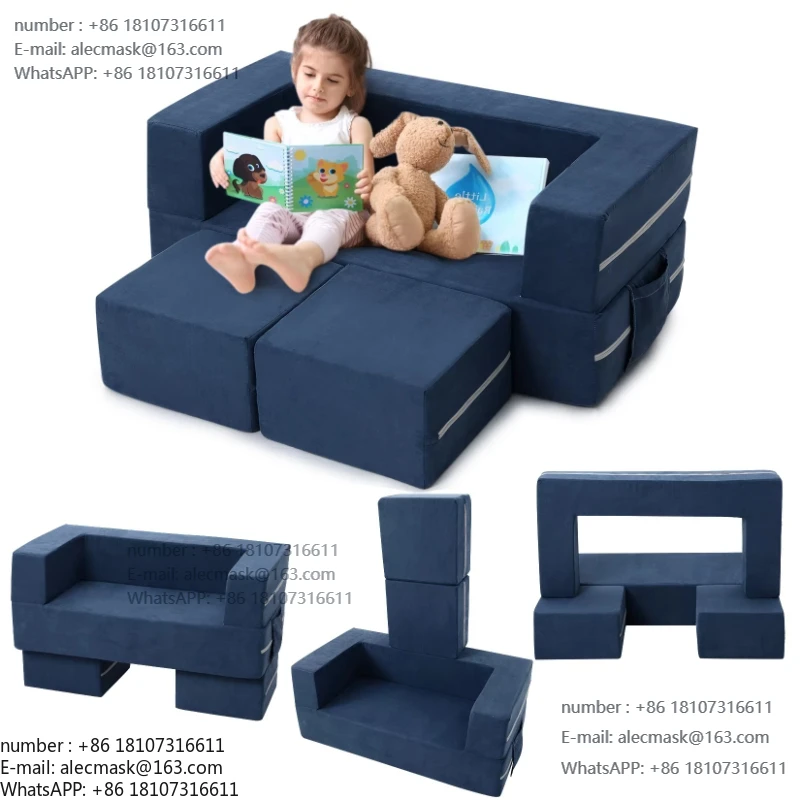 

Children's play room folding sofa bed modular children's play sofa