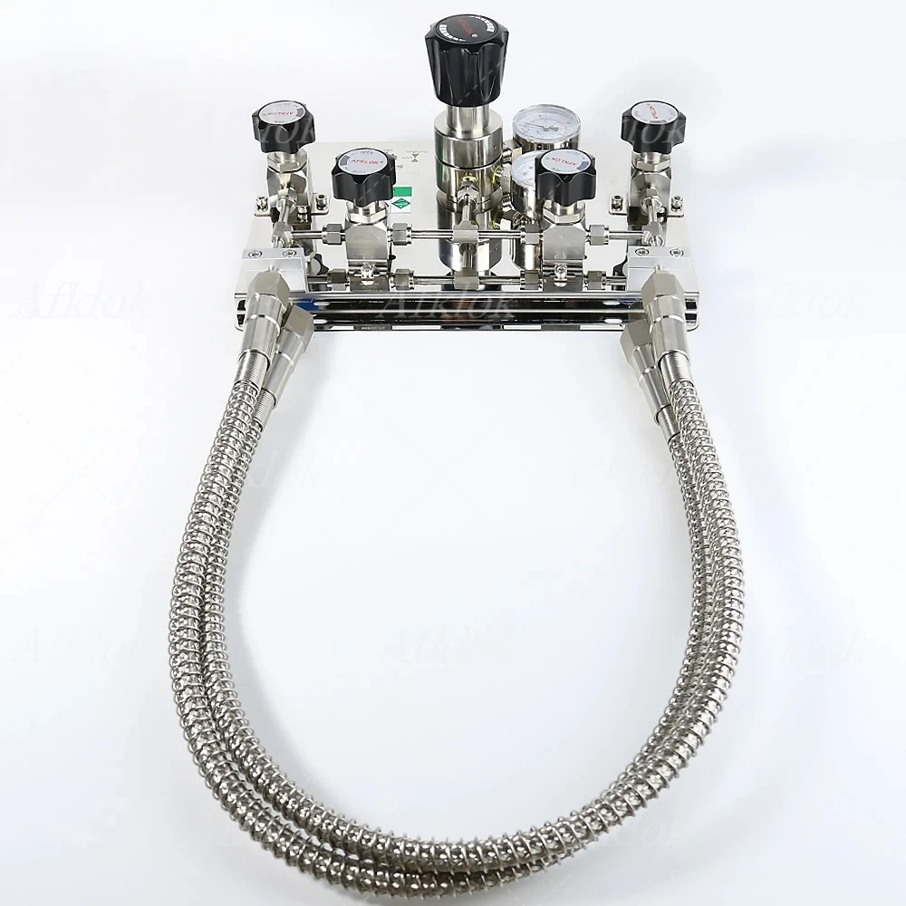 AFKLOK Dual Side Automatic Switching Panel Uninterrupted Gas Supply Manifolds Pressure Regulators