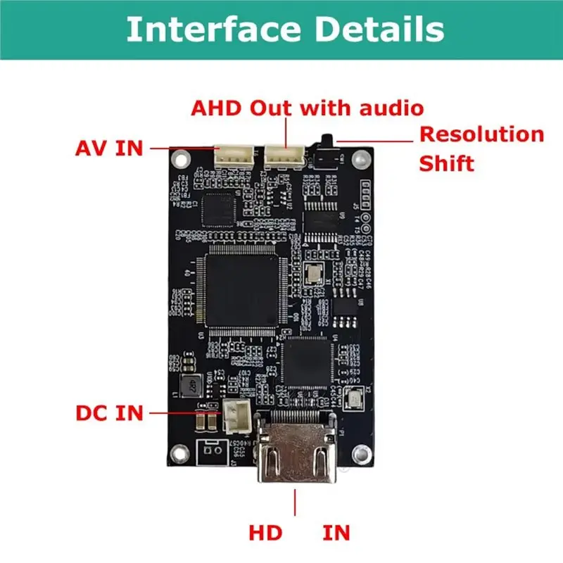 BAAE CVBS AV To AHD 1080P HDMI-Video Signal Converter Module With Audio Video Adapter For Monitor Camera