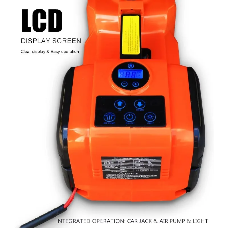 

【2026】Electric Car Jack Kit 5 T12V Hydraulic Jack with Electric Impact Wrench and Tire Inflator Portable Emergency Car Lift Car