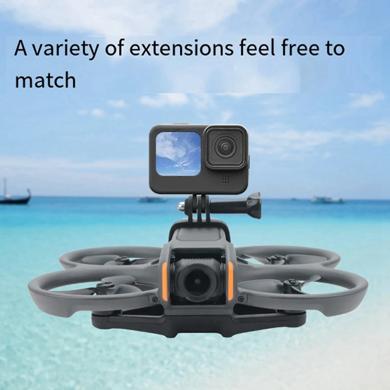 For DJI Avata 2 Upper Expansion Bracket Adapter Sports Camera Fixed Snap-On Holder
