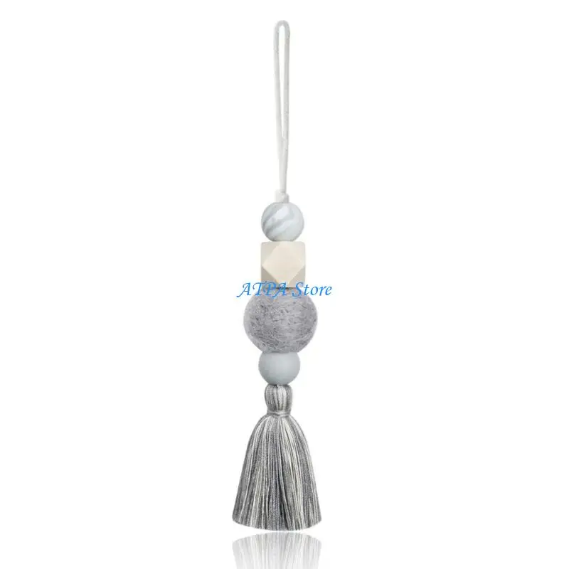 

U13C Diffuser Tassel Natural Silicone-Felt Beads-Aromatherapy Pendant Hanging Ornaments Auto Interior Decoration