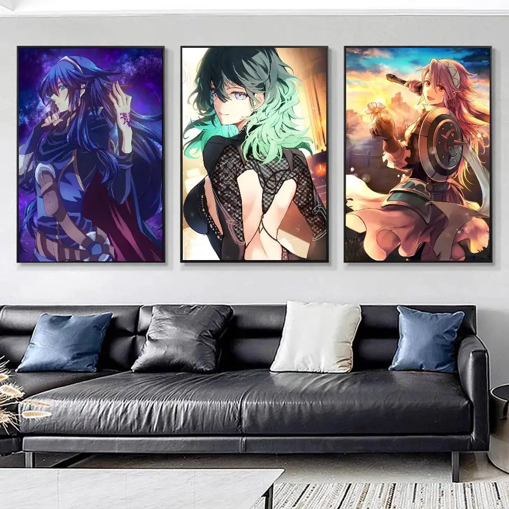 Classic Cartoon Anime F-Fire E-Emblem Lucina Game Posters HD Print Vintage Wall Art Decor for Home Study Room