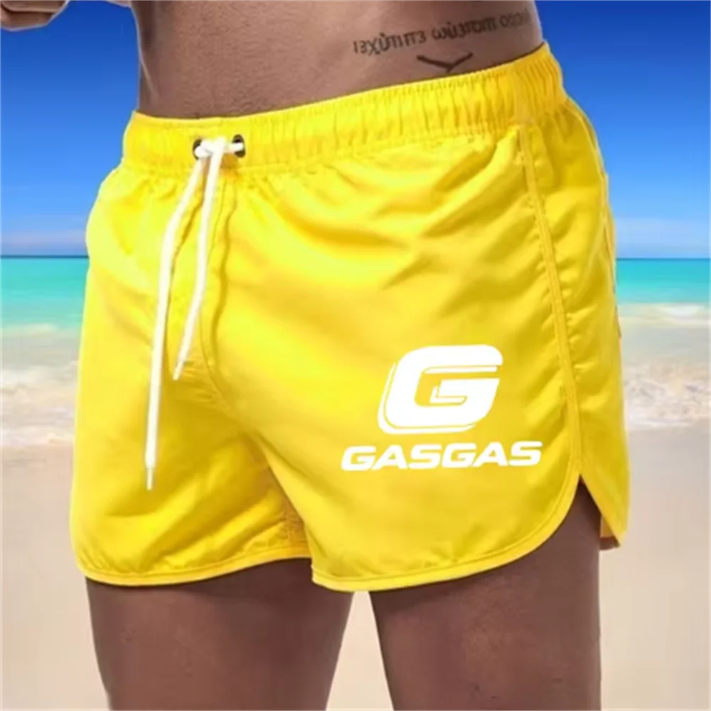 Calções de praia de natação masculino, prancha Fitness calças, swimwear sexy, roupas da moda, 2022