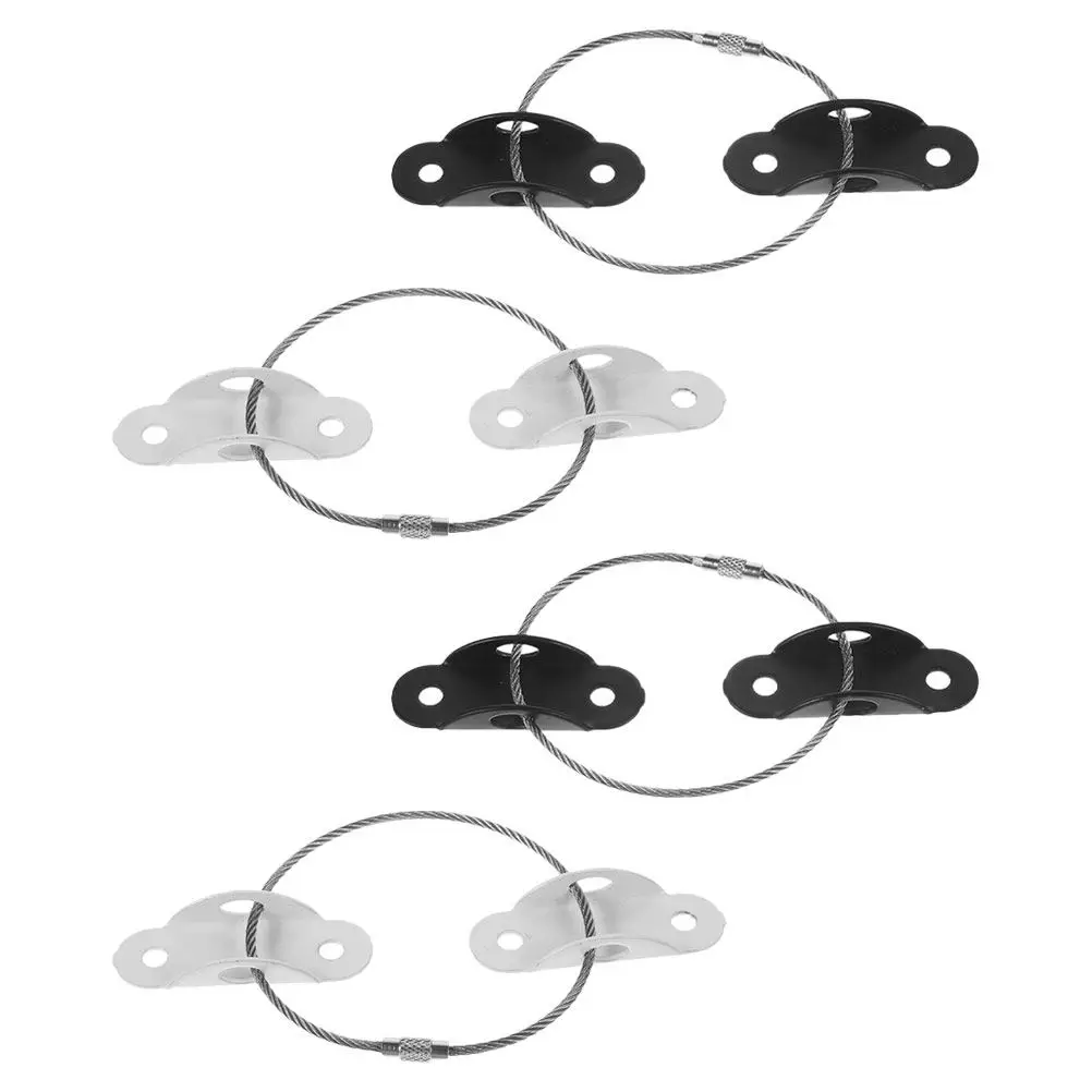 1Set Anti Tip Furniture Anchors Stainless Steel Proofing Kit Dresser Cabinet Bookshelf Wall Mount Safety Straps Secure to