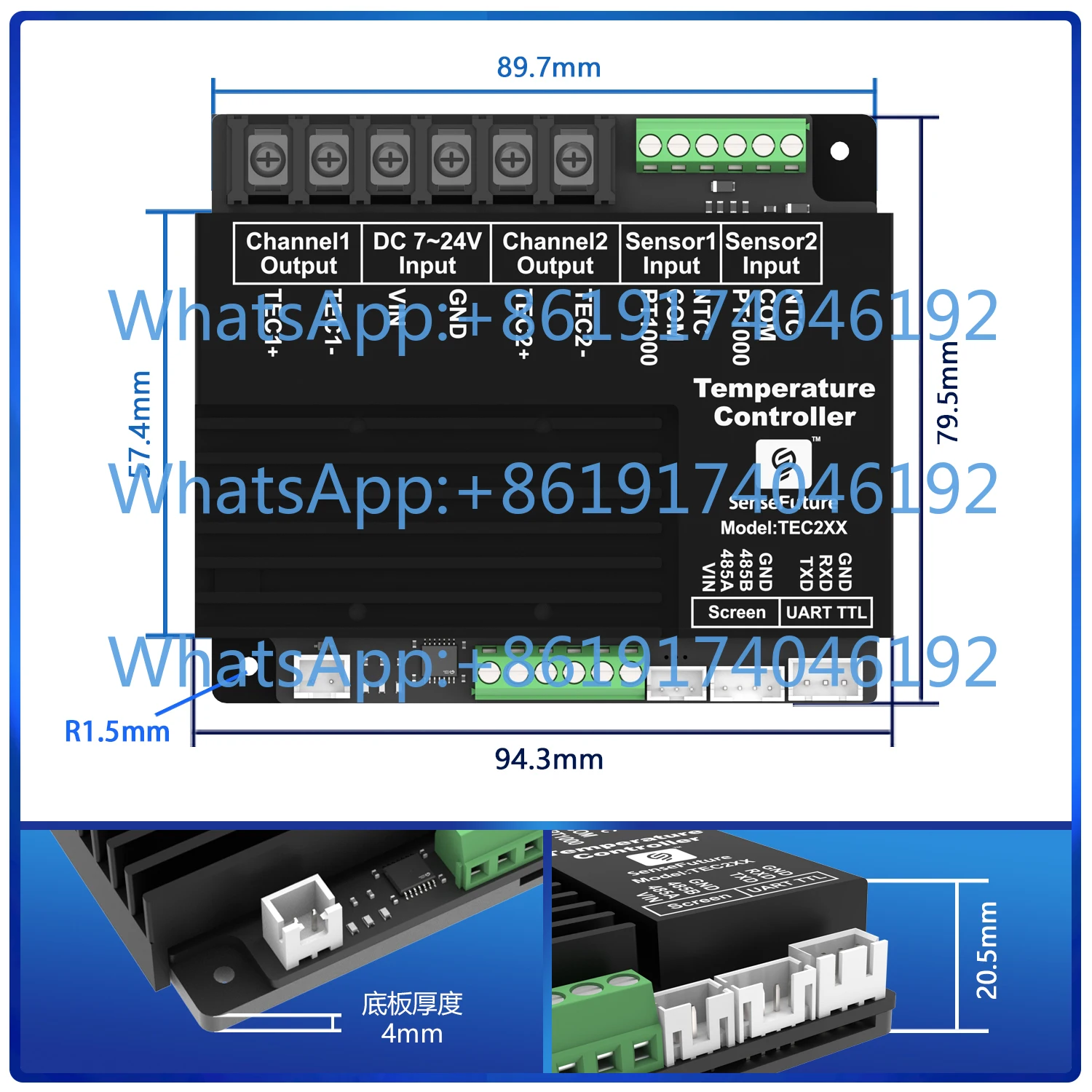 Semiconductor Cooling Sheet Thermostat Partier Cooling and Heating Table Microcomputer Digital PID Thermostat