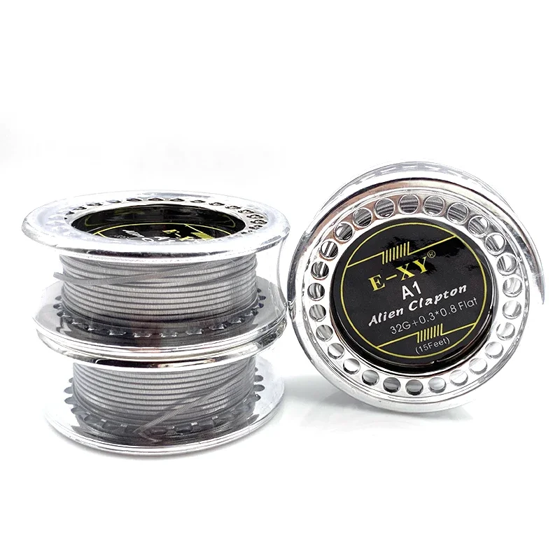 Vmiss Kawat Clapton Alien Datar 32G 15 Kaki Gulungan DIY untuk RDA RBA Alat Penyemprot Dapat Dirakit Kembali Kabel Pemanas Aksesori Vape