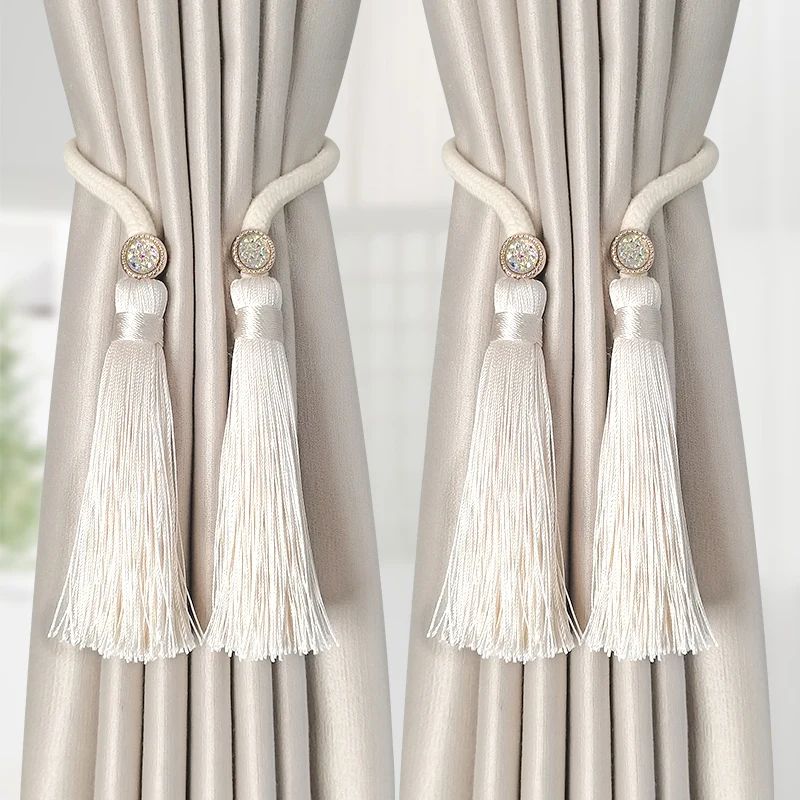 

1PC Modern Simple Curtain Tiebacks Rope Ties Tassels Multiple Uses Pendant for Living Room Bedroom Decor Rope Hooks CreativePC1
