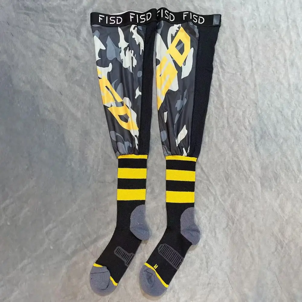 

Elasticity Motorcycle Knee Braces Ice Silk Compression Motocross Knee Socks Anti-slip Cool Patterns Motorcycle Sports Sock