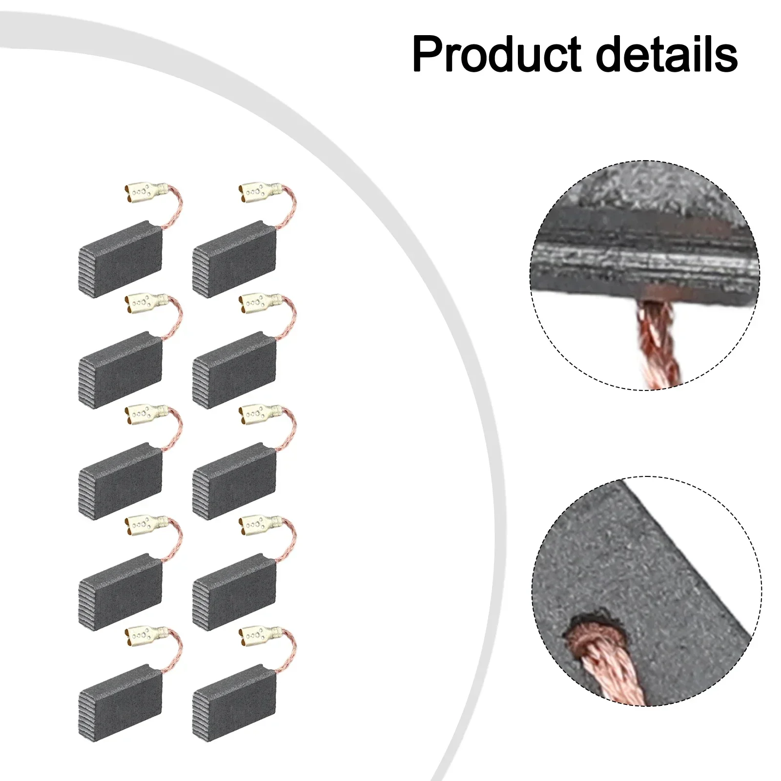 

Easy Installation Carbon Brushes High Efficiency Intermittent Motor Repair Long-lasting Power Tool Maintenance