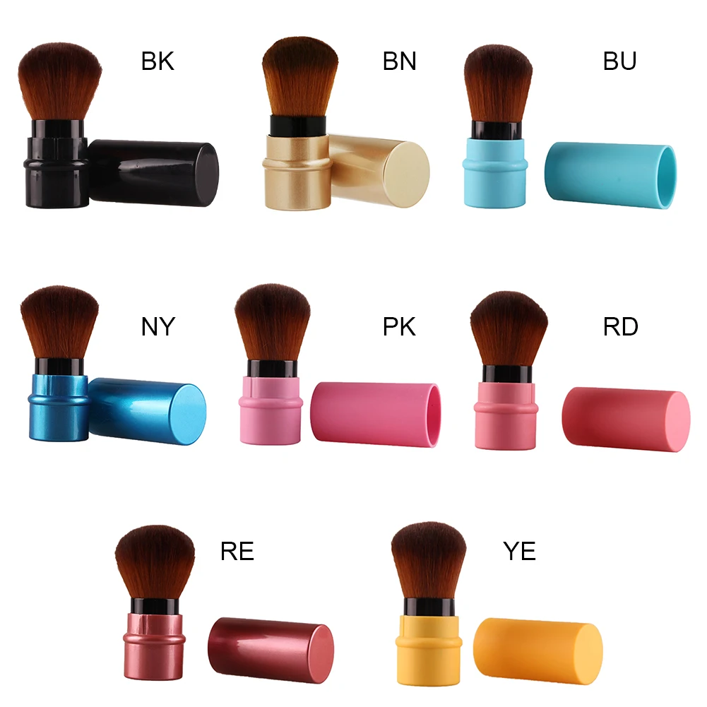 Mini Retractable Foundation Brush Makeup Powder Blush Beauty Brushes Travel Loose Powder Cosmetic Brush