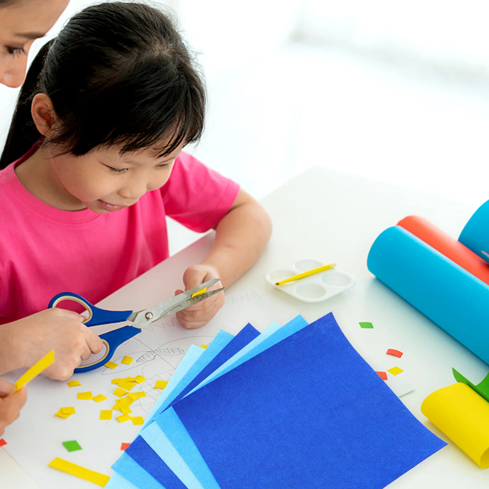 9Pcs DIY Felt Fabric Sheets Lightweight Felt Cloth for Sewing Patchwork Art Craft Kids Handmade Material Supplies