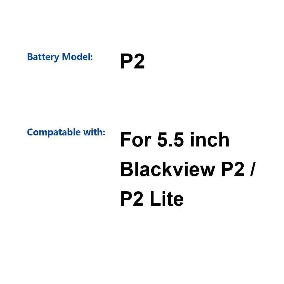 

Стабильный аккумулятор для мобильного телефона Blackview P2 Lite высокой емкости 6000 мАч