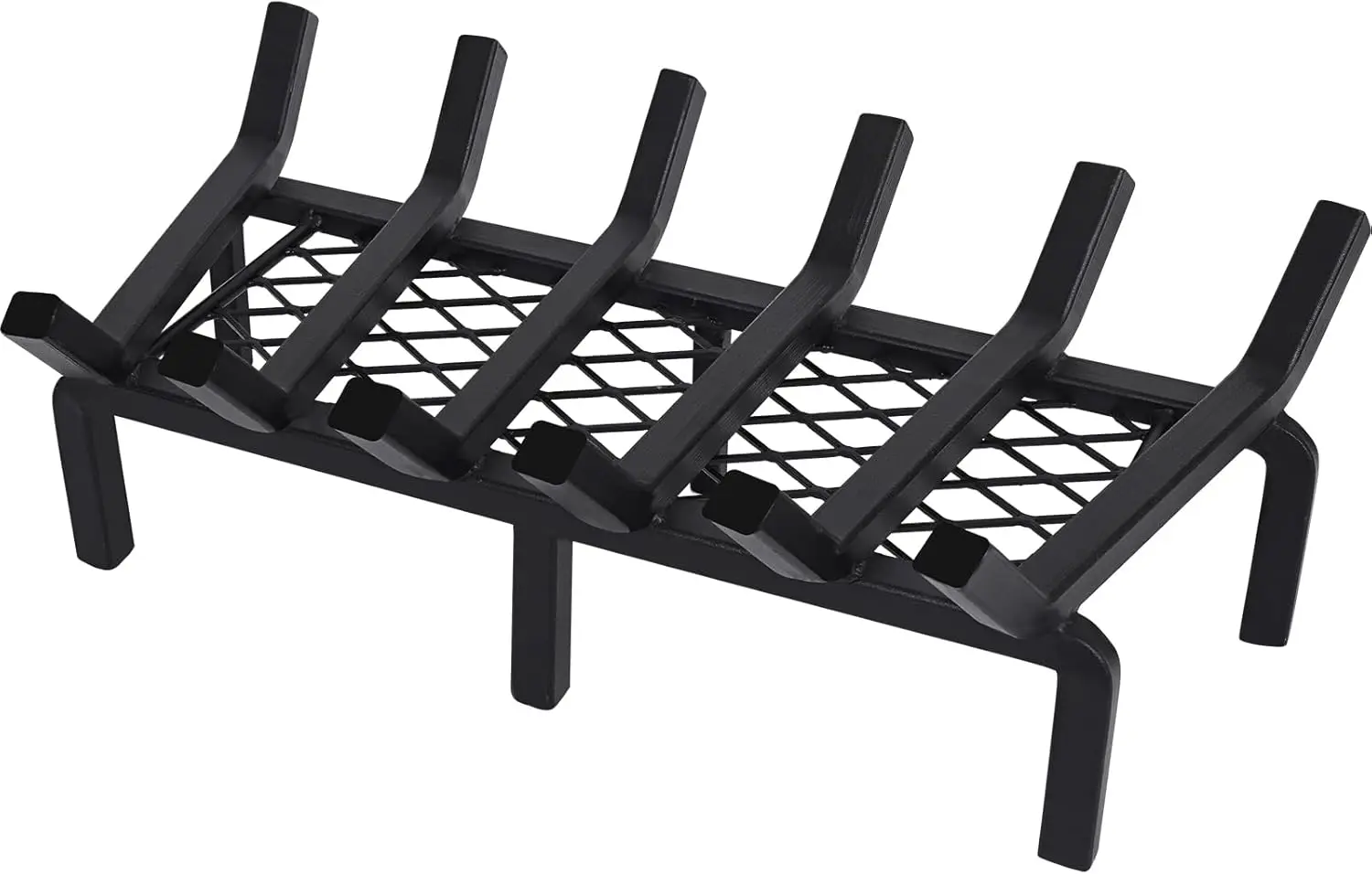 

20 Inch Fireplace Grate with Ember Retainer,Cast Iron Fireplace Log Grate,Fireplace Log Holder,Heavy Duty Solid Steel Firepla