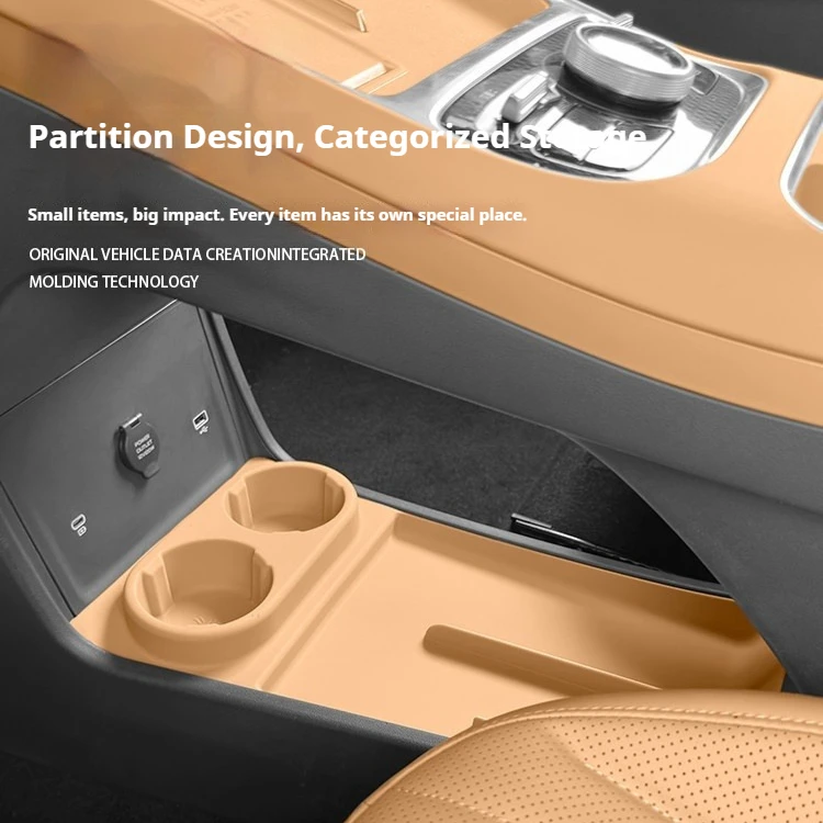 Fit For Geely Starray EM‑i EX5 EM‑i Car Central Control Lower Silicone Cup Storage Pad Organizer Holder Box