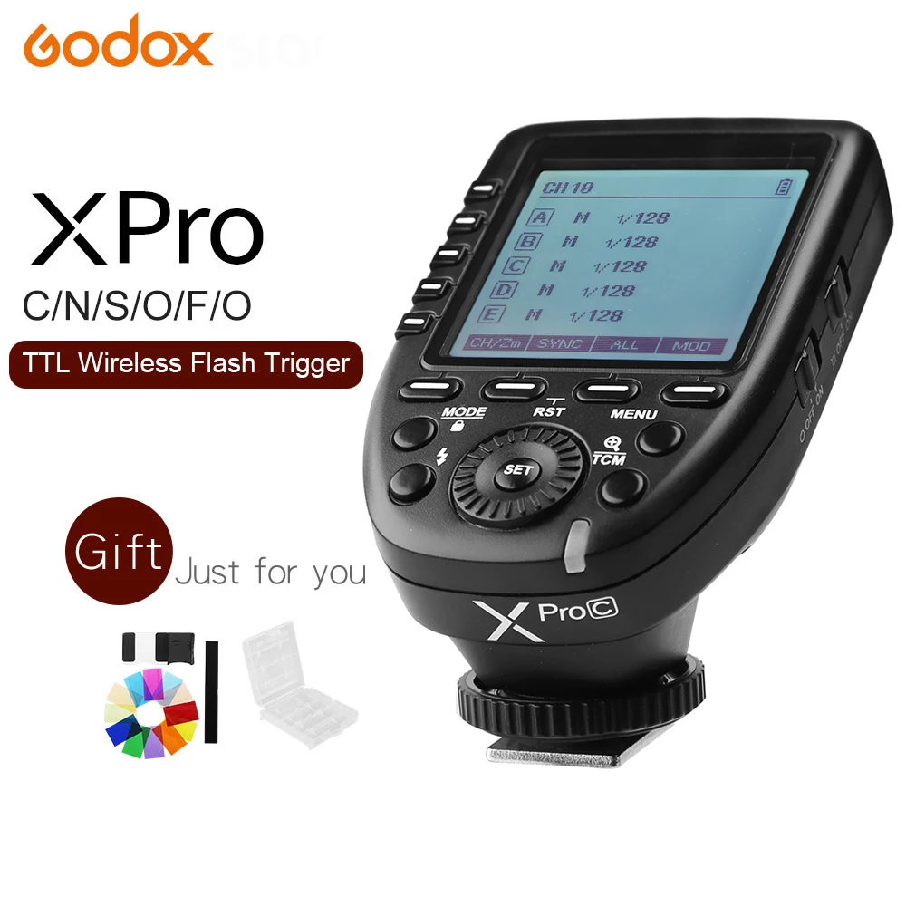 

Godox Xpro Series Flash Trigger Transmitter Xpro-C/N/S/F/O for all Type Camera for Canon Nikon Sony Olympus Panasonic Fuji