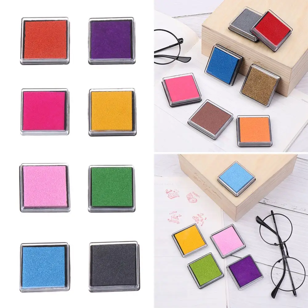 Multi-color Drawing Toys Scrapbooking Multi-color Art Decor Stamp Pads Square Fingerprint Inkpad Ink Pad Scrapbooking