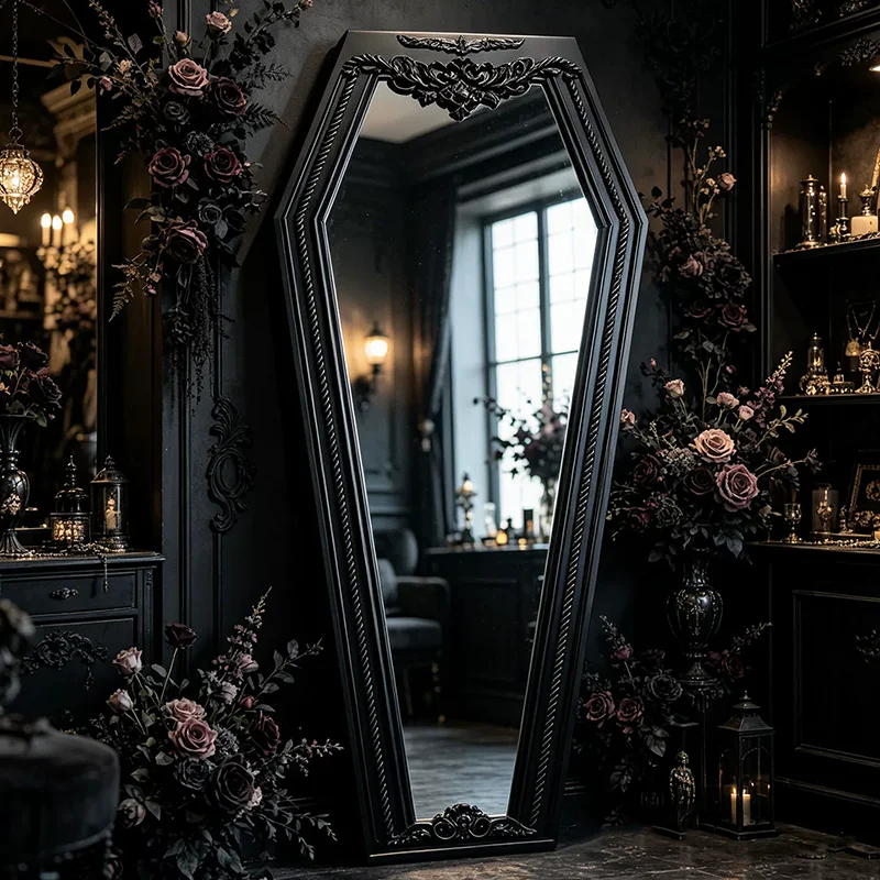 

Nordic Moving Mirror Living Room Full Body Standing Girls Men Bedroom Bathroom Luxury Mirror Floor Espelhos Home Decorations
