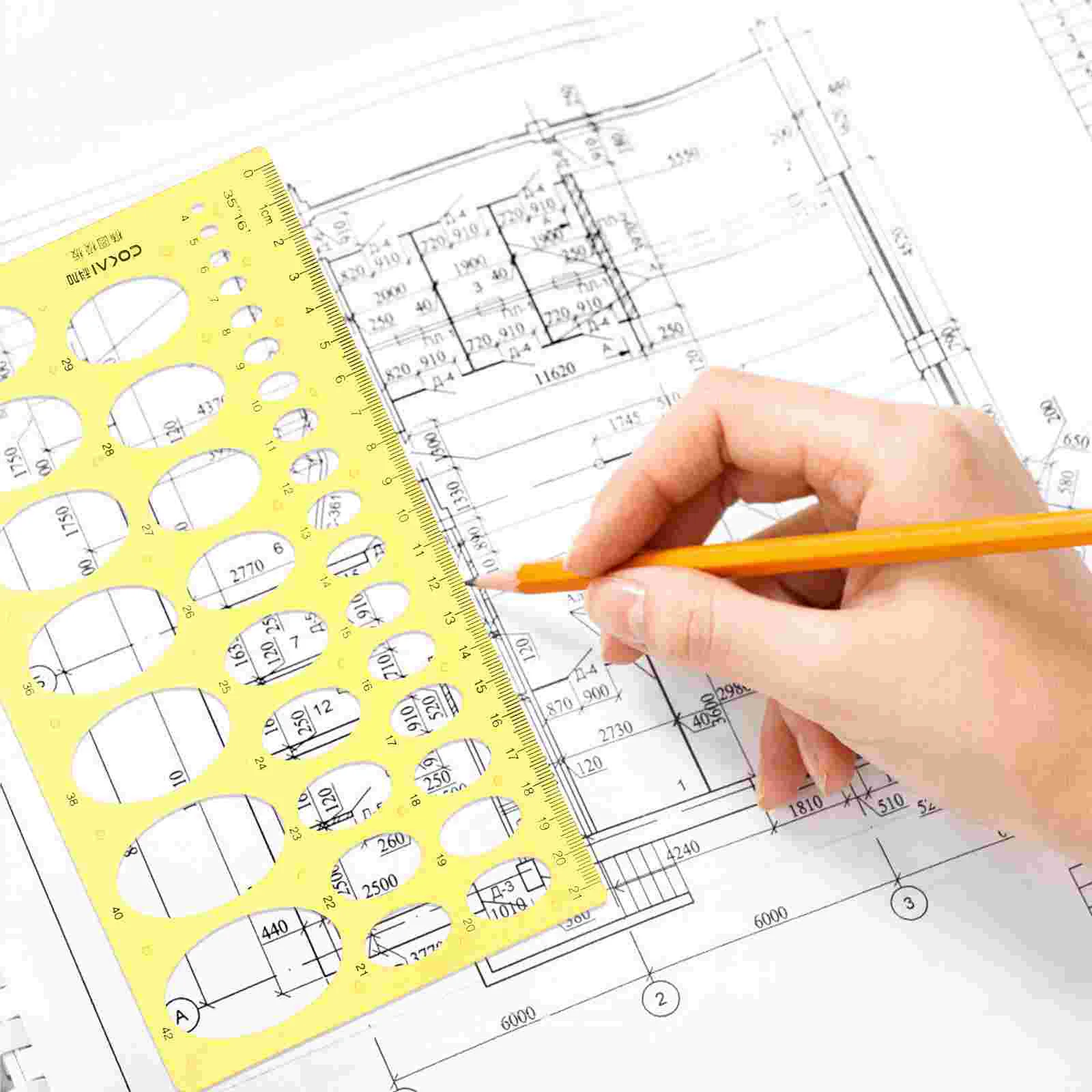 Architectuur meetinstrument De cirkelsjabloon Tekenlinialen Kit Sjablonen Ellips