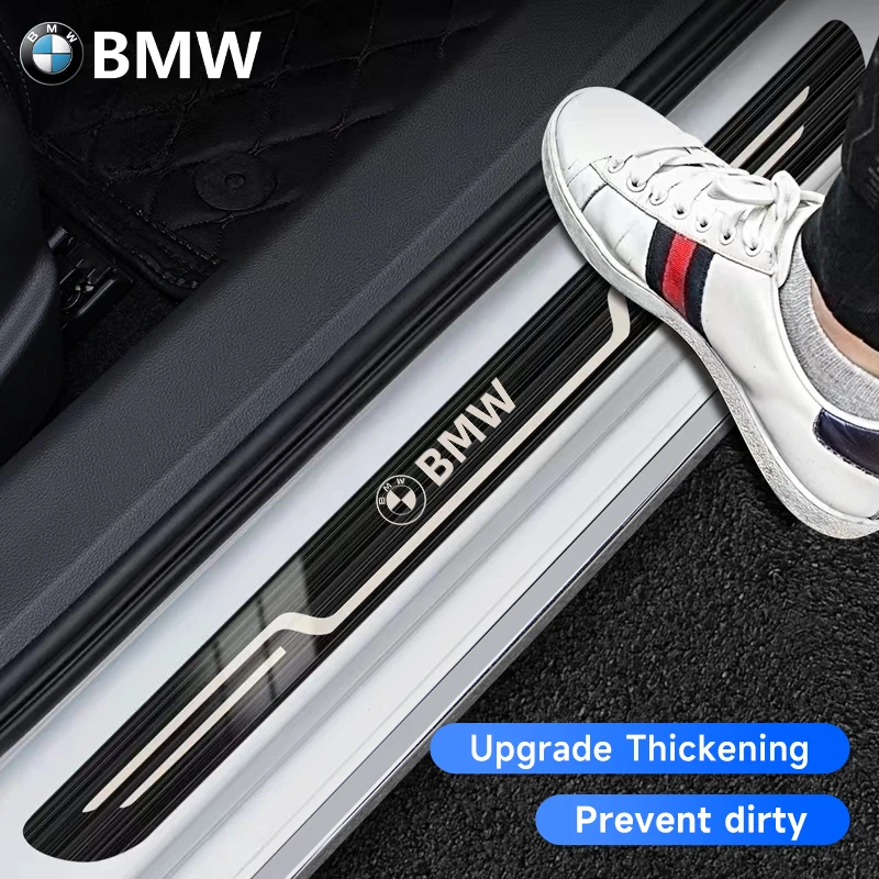 for BMW Car Stainless Steel Door Sill Scuff Plate M E46 E90 E60 F30 E39 F10 F20 E87 E36 F20 F30 E92 1 2 3 5 7 Series X1 X3 X5 X7