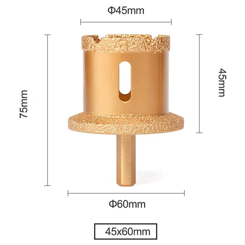 Diamond Double-Layer Hole Opener Basin Drilling Down Pipe Sink Marble Material Ceramic Tile Washbasin Drill Bit