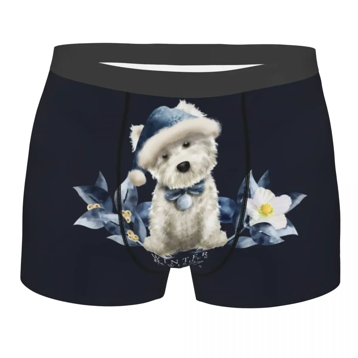 Custom Cute West Highland White Terrier Dog Boxers Shorts Mens Westie Puppy Briefs Underwear Funny Underpants