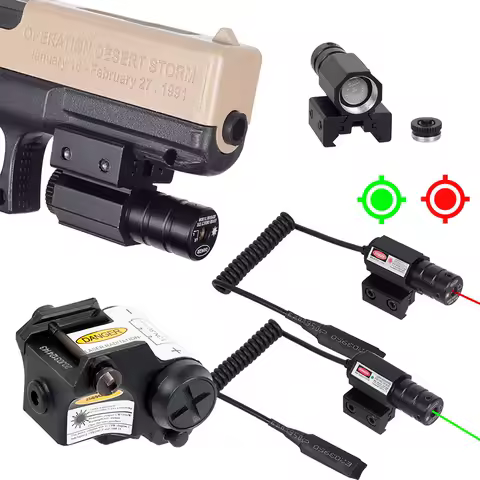 Mini Tactical Handgun Red Green IR Dot Laser Sight Pistol Scope 20mm Rail G17 G19 Taurus G2C Pistol Training Laser With switch