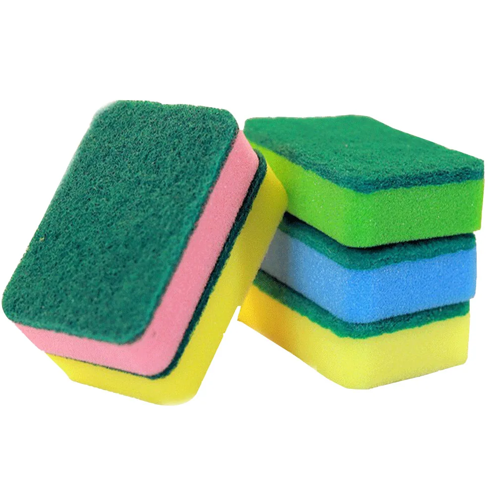 

5 Pcs Multi purpose Durable Cleaning Sponge Pad for Dishwashing Kitchen Scouring Non scratch Faucet Stove Sink Surface