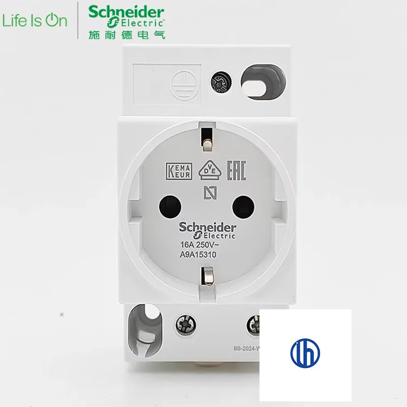 Original Schneider A9A15310 track socket Acti9 iPC 16A 250V 2P+T DIN German plug standard
