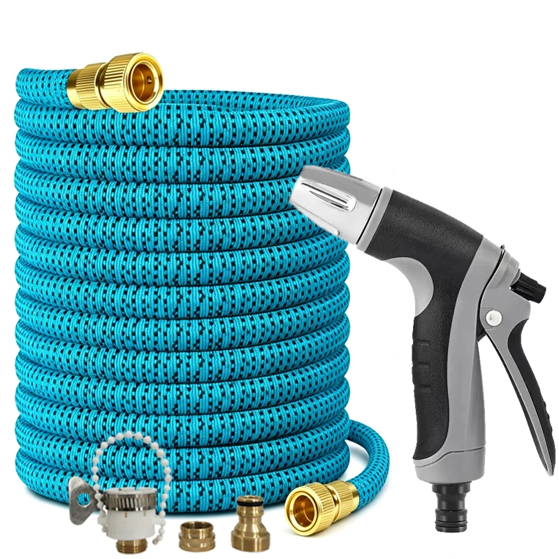 High Quality Flexible Expandable Garden Hose, High-Pressure Nozzle Spray Gun, Car Wash Hose, Garden Hose 25-125FT