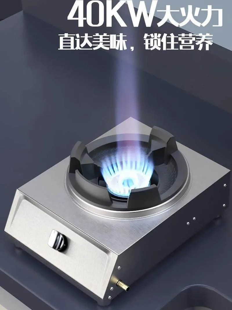 Shaped Single Stove Household Liquefied Petroleum Gas Pulse Electronic Ignition Thickened Stainless Steel Gas Stove