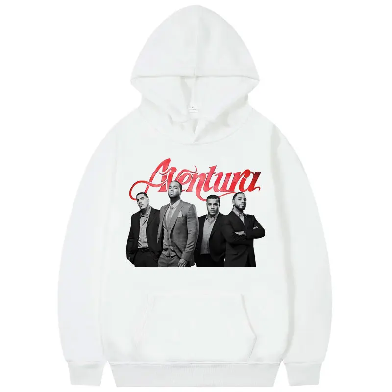 Trend Band Aventura Graphic Hoodies Men's Women's Trend Hip Hop Vintage Hooded Sweatshirts Casual Fashion Oversized Pullovers