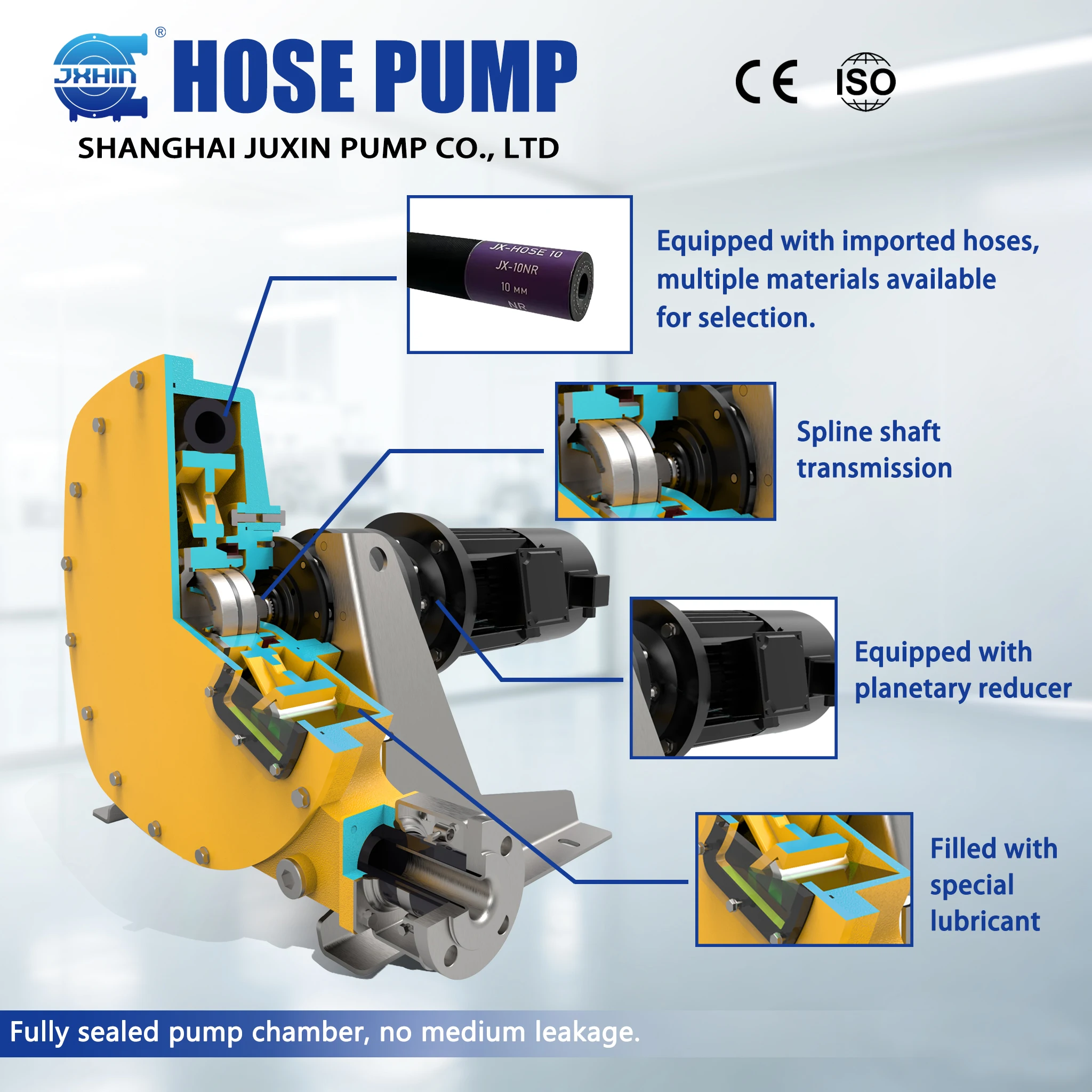 Peristaltic Hose Pump, Industrial Type For Foam Concrete Pumping And Heavy Slurry Delivery