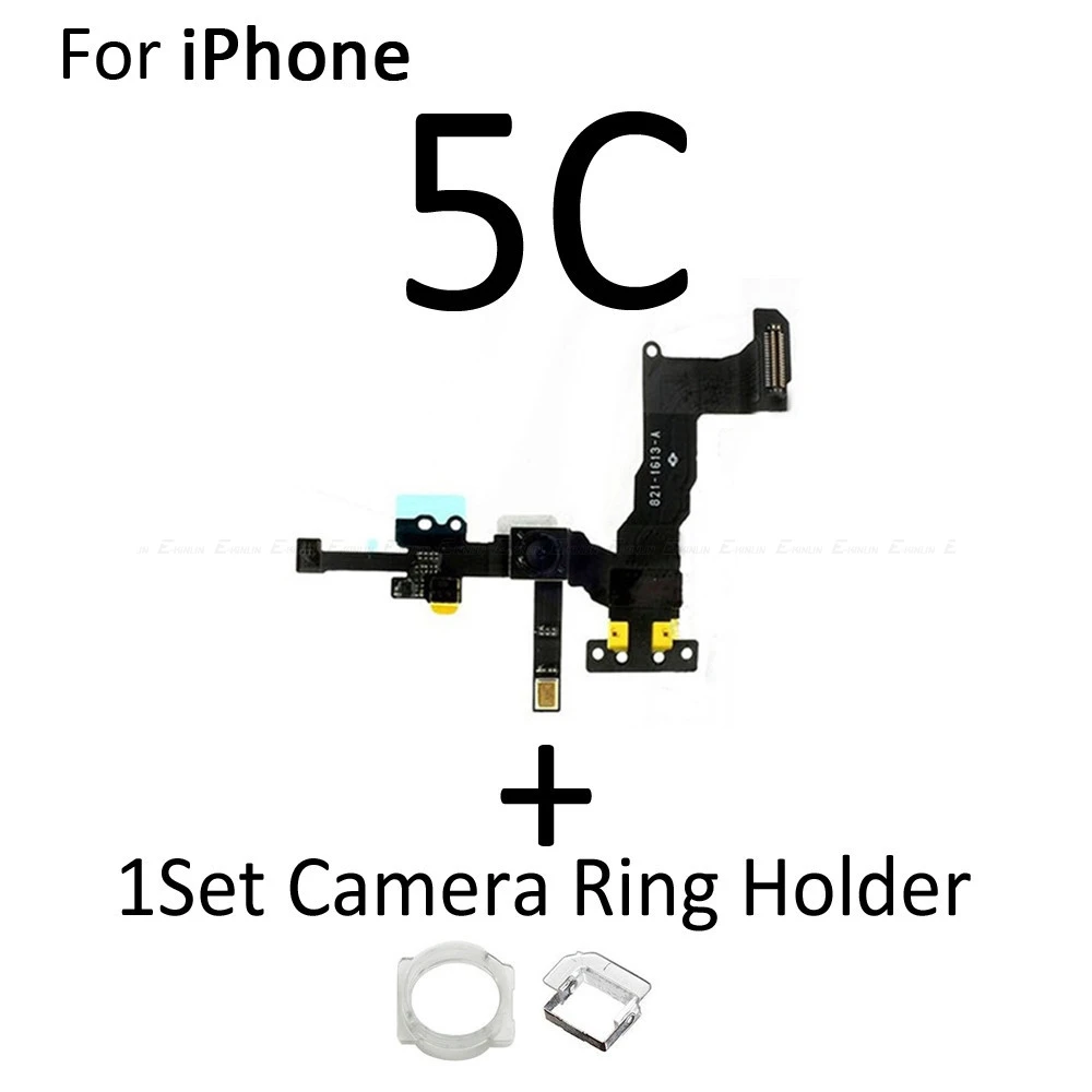 Front Camera Ring Holder For iPhone 5 5S 5C SE 2016 6S 6 Plus Front Facing Camera Lens Light Proximity Sensor Flex Cable