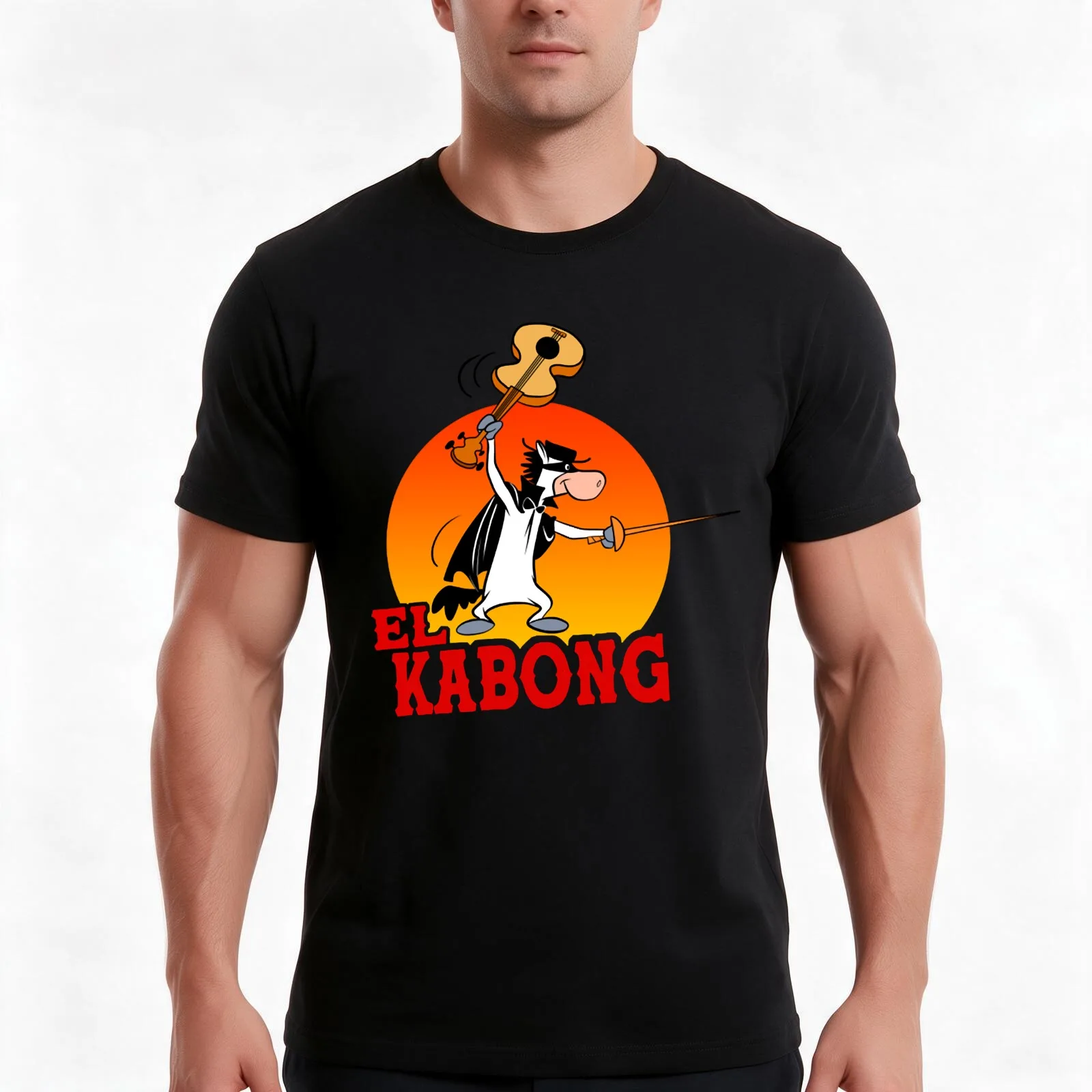 For Mens Womens Cowboy Singer Kabong Vintage T-Shirt, Summer Casual Cotton Tee, Oversized Streetwear Tops, Vintage Graphic Print