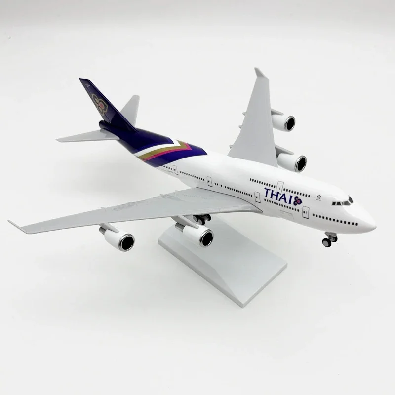 

Air B747 30cm Aviation 1/240 Scale Aircraft Thai Airlines Resin Model Miniature Airplane With Wheel and Landing Gears Display