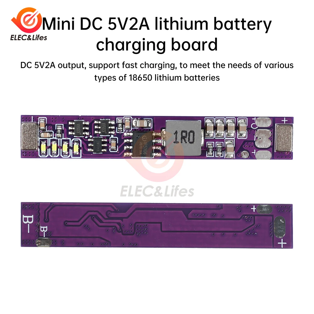 DC 5V 2A 리튬 배터리 충전 보드 18650 리튬 배터리 부스트 충전 및 방전 통합 모듈 고속 충전