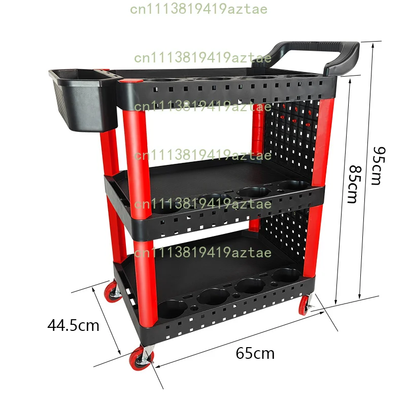 Multifunctional Portable Rolling Plastic Storage Cart, Mobile Tool & Car Wash Utility Trolley