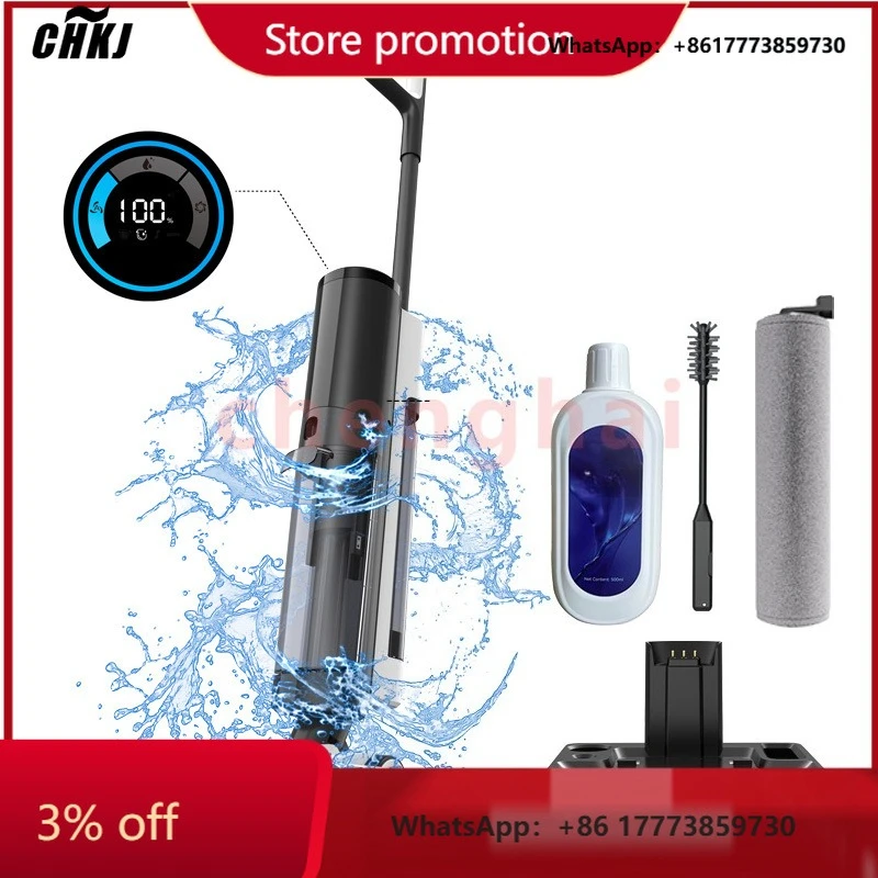 CHKJ-NEW2025Aspirapolvere intelligente asciutto e bagnato, aspirapolvere leggero senza fili, aspirapolvere portatile con moto senza spazzole