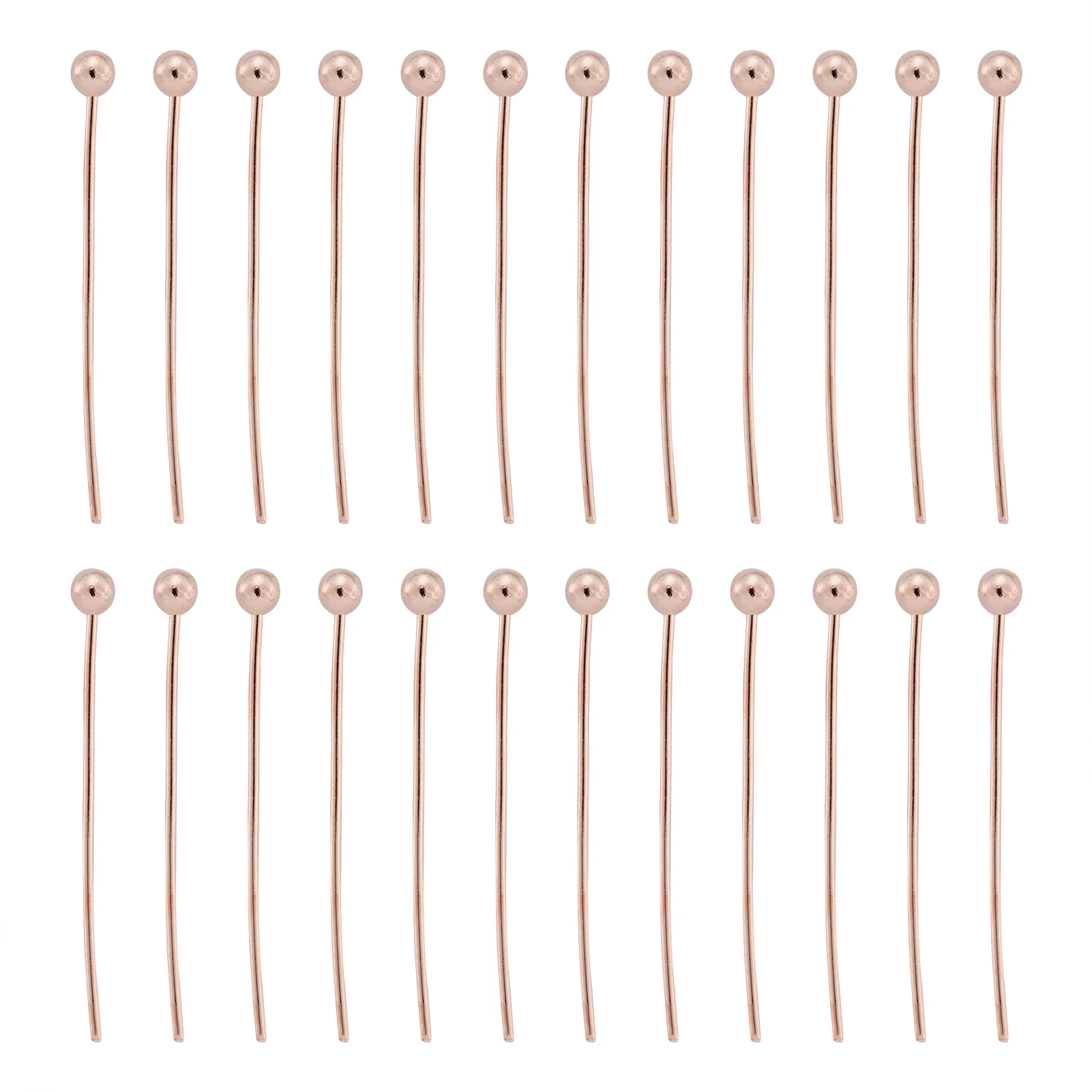 200~360pcs/20g Brass Ball Head pins Rose Gold Plated For Men Women Diy Jewelry Making Findings Earring Bracelet Accessoriess