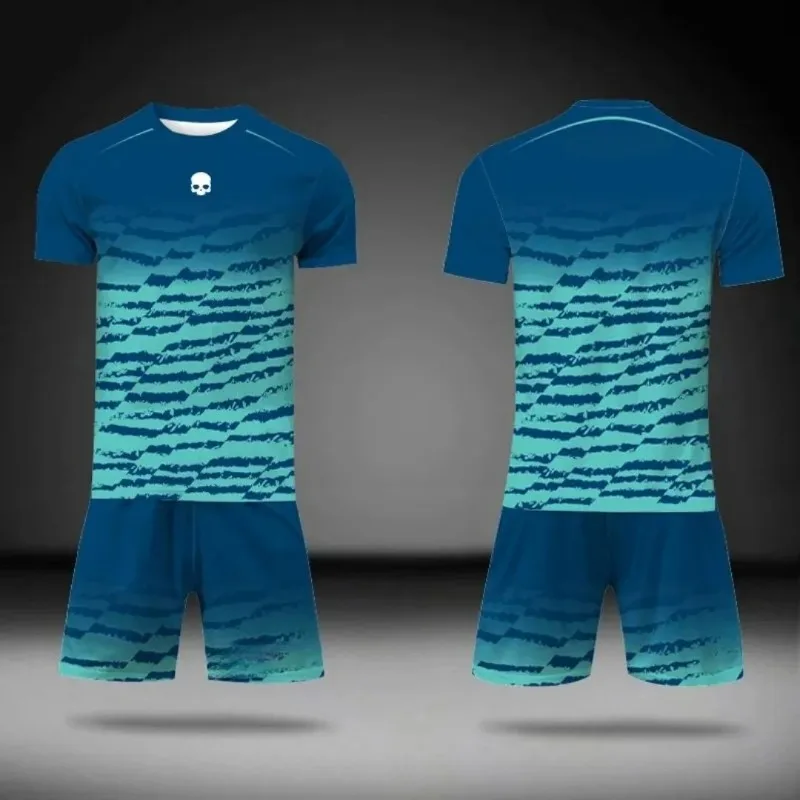 2025 Round Neck Short Sleeved Shorts Set Summer New Sportswear Men's 3D Printed Set Tennis and Basketball Sportswear