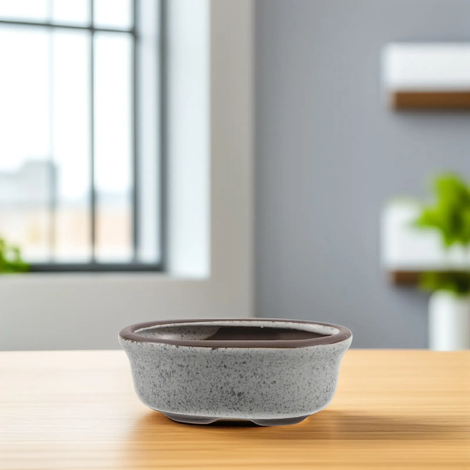 Mini Ceramic Bonsai Pot for Succulents Small Planter with Drainage Hole Indoor Desk Windowsill Decor Ceramic Succulent Planter