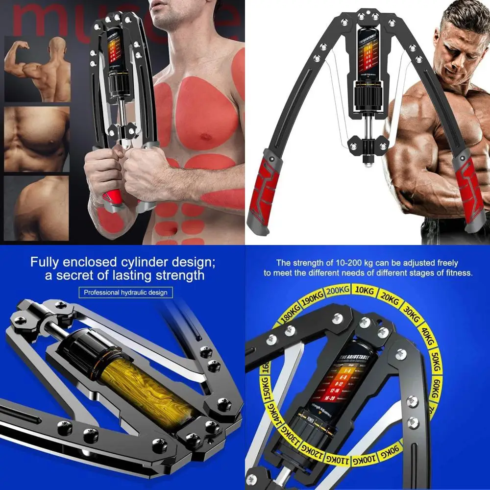 

Регулируемый гидравлический тренажер для рук на 200 кг для домашних тренировок груди, плеч и развития мышечной силы