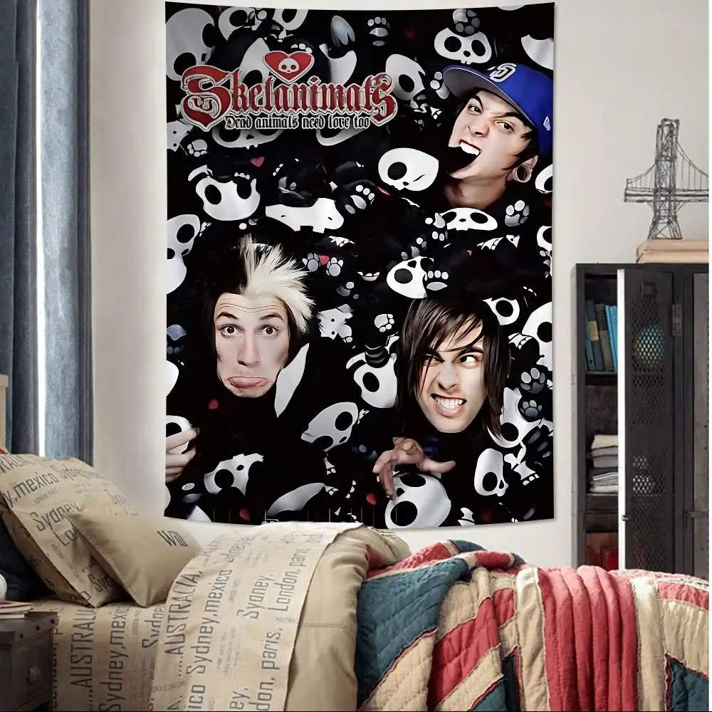 Band Pierce The Veil Band Anime Tapestry Hippie Flower Wall Carpets Dorm Decor Wall Hanging Home Decor